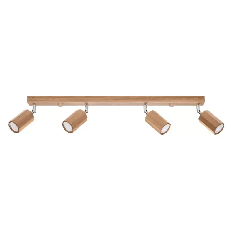 Árcsökkenés ZEKE mennyezeti lámpa 4xGU10 spotlámpa halogén lámpatest 80cm tölgy SOLLUX