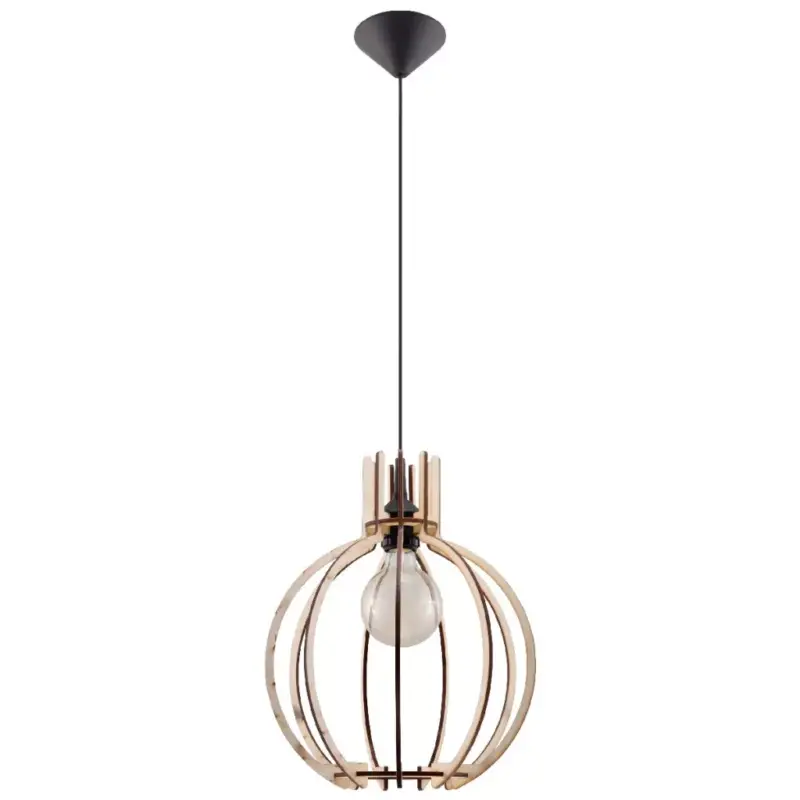 Arancia E27 LED függő mennyezeti lámpa Natúr fa SOLLUX Bestseller