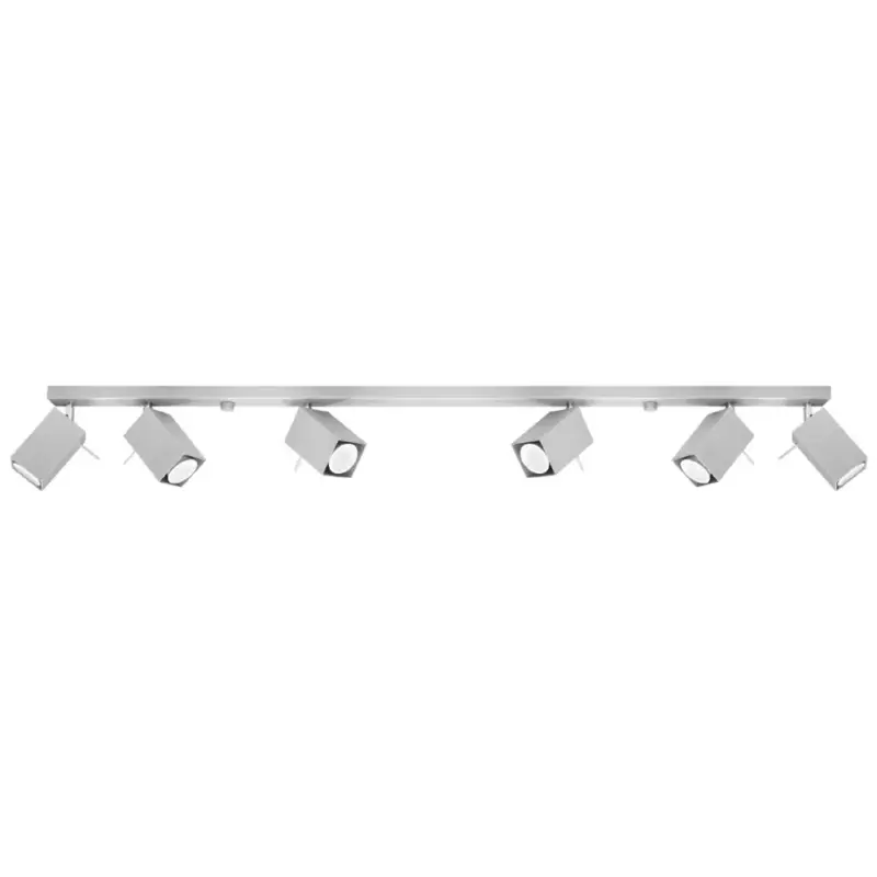 MERIDA mennyezeti lámpa 6xGU10 reflektoros mozgatható halogén lámpatest 118cm szürke SOLLUX Csak ma