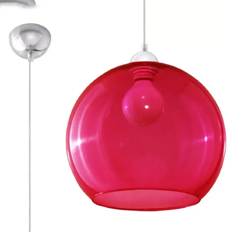 Ajánlat LED függő mennyezeti lámpa BALL E27 túlnyúló kerek piros SOLLUX