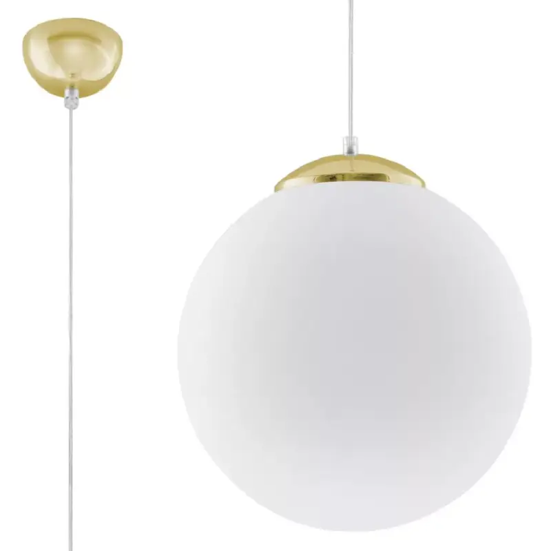 LED függő mennyezeti lámpa UGO E27 túlnyúló gömb 30cm fehérarany SOLLUX Szuper ajánlat
