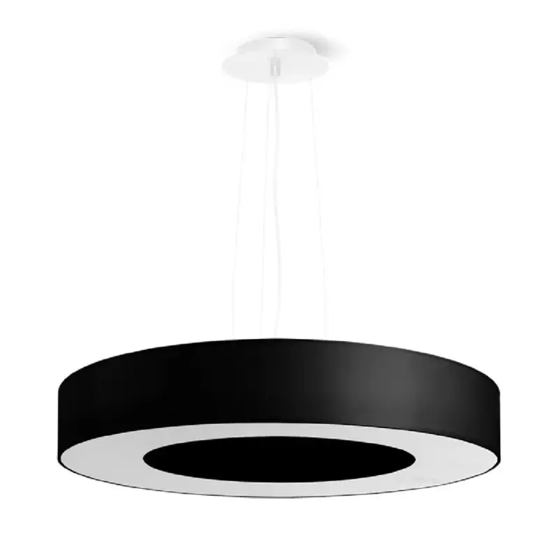Kedvezményes ár LED függő mennyezeti lámpa SATURNO SLIM 5xE27 csillár 50cm fekete SOLLUX