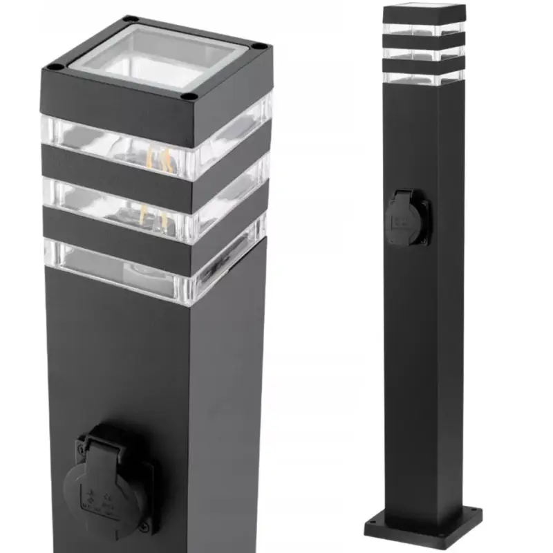 Expressz szállítás Kerti lámpa kültéri oszlopon álló LED E27 TAXUS 80cm 230V hálózati aljzattal Lumiled