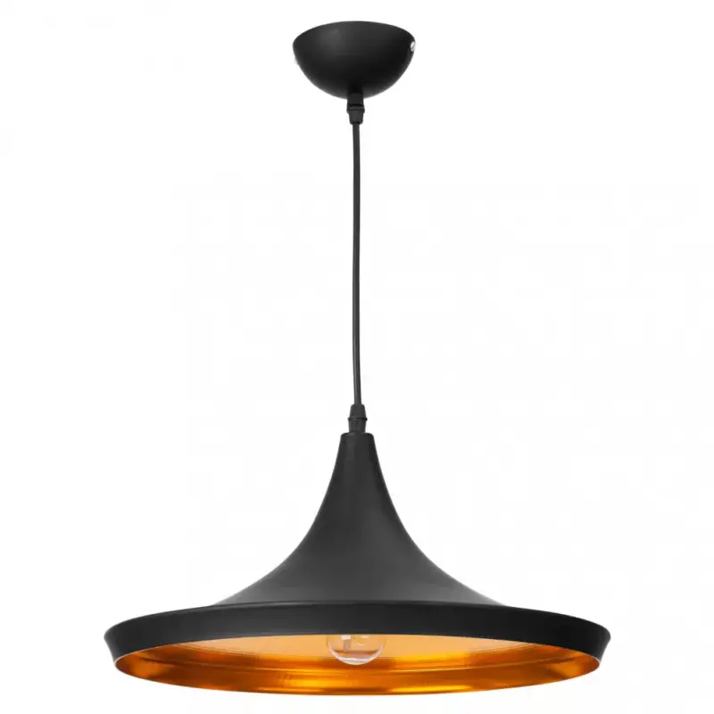 LED mennyezeti függőlámpa SONA E27 túlnyúló Modern fekete és arany fényű Prestige Árcsökkenés
