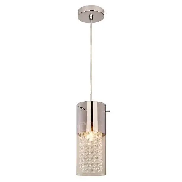 Árengedmény LED mennyezeti függőlámpa ZARA E14 túlnyúló kristályok Glamour Silver Light Prestige