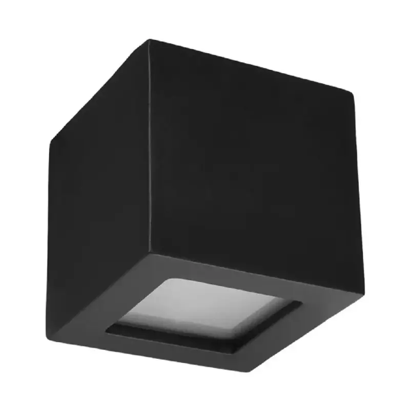 LEO E27 LED hullámlámpa kerámia kocka fekete SOLLUX Expressz szállítás