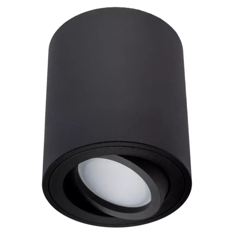 Felületre szerelhető HALOGÉN mozgatható GU10 kerek fekete rögzítő 84mm Akciós ár
