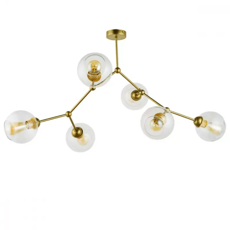 FAIRY mennyezeti lámpa arany üveg loft csillár 6xE27 1979 TK Lighting Ne maradj le