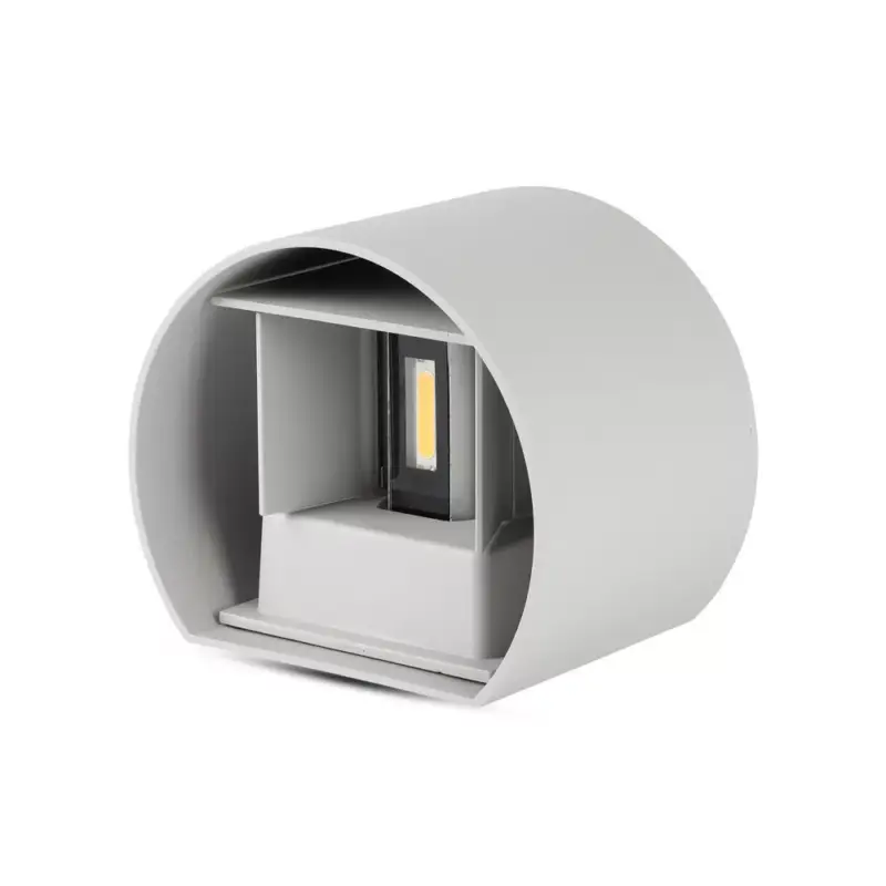 Szuper ajánlat LED fali lámpa 6W 3000K IP65 Fel/Le Állítható fényszög Szürke Kerek BRIDGELUX CHIP VT-756 V-TAC