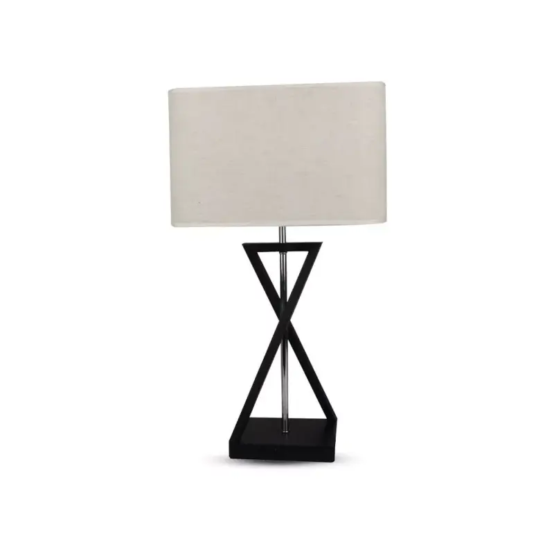 Asztali lámpa E27 Square Black Ivory VT-7712 V-TAC Nézd meg most