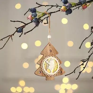 Karácsonyi LED medál 3xLR41 11,5cm 2700K fa karácsonyfa dísz LVT Biztonságos fizetés