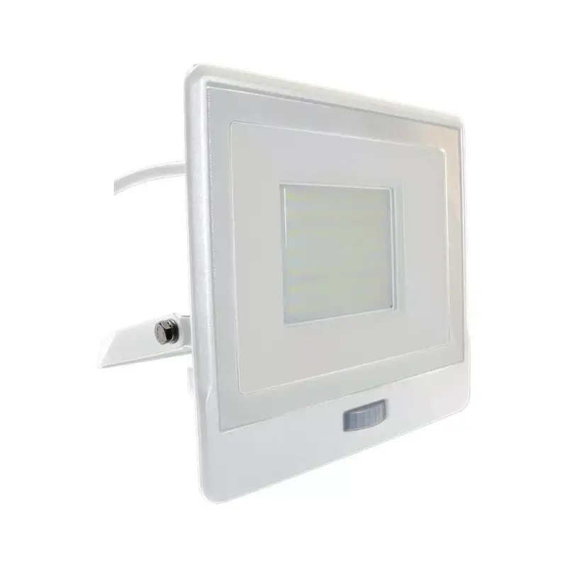 Utolsó esély LED reflektor 50W 4000lm 4000K IP65 fehér mozgásérzékelővel és CUT-OFF funkcióval Samsung Chip VT-158S-1-W V-TAC
