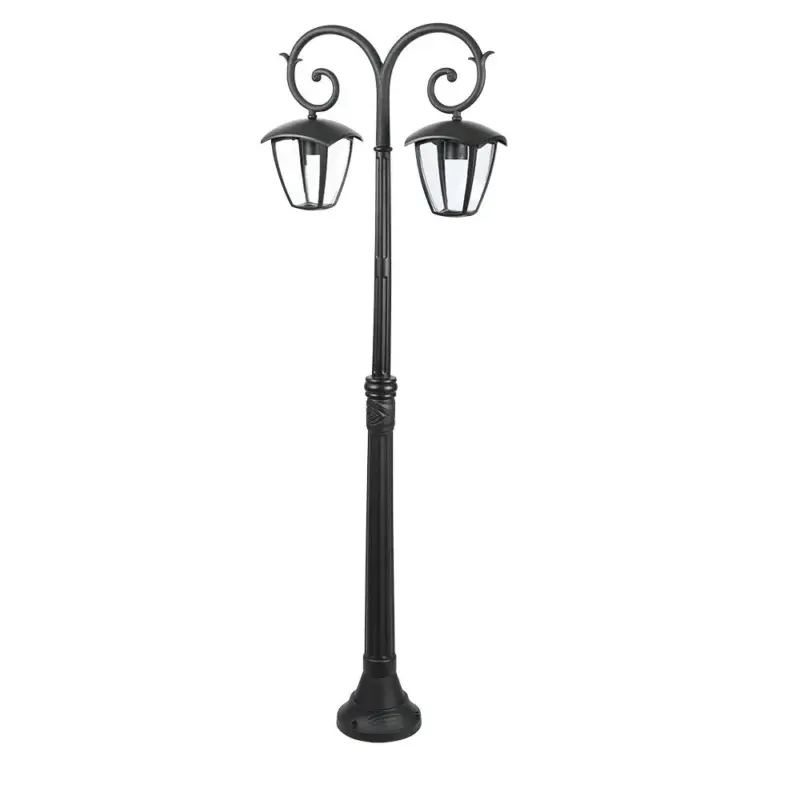 E27 Lámpás kerti lámpa Dupla 141cm Fekete VT-738 V-TAC Ajánlat