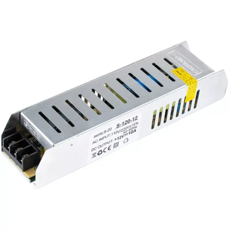 Moduláris állandó feszültségű tápegység 120W 10A 12V DC PFC SLIM LED Kiárusítás