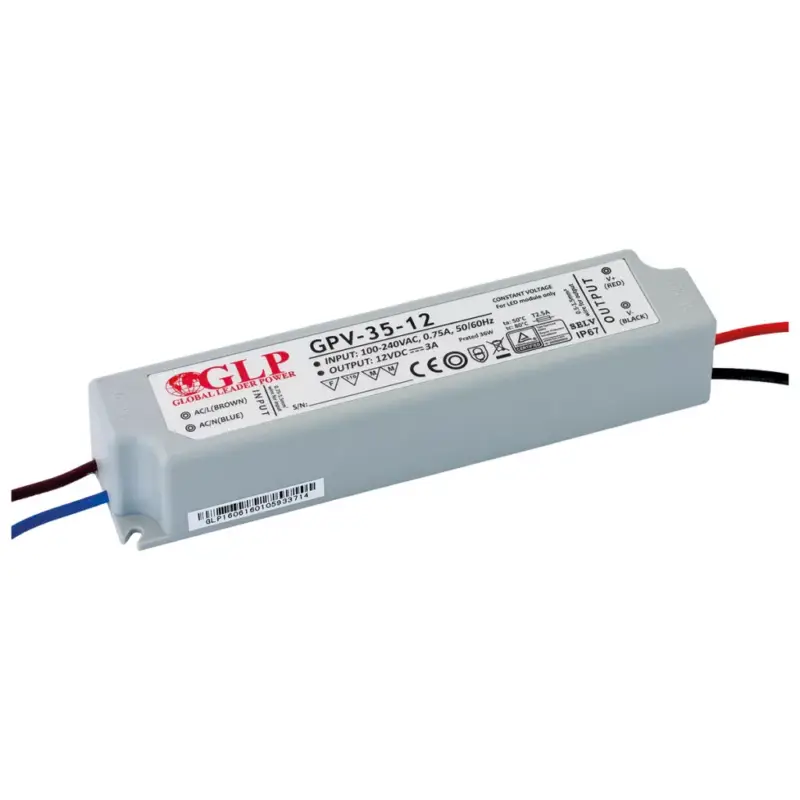 Árcsökkenés FESZÜLTSÉG LED tápegység 5V 30W 6A GPV-35-5 GLP IP67 HERMETIC