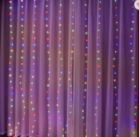 Csak ma LED függöny USB 5V 300xLED RGB LVT távirányítóval