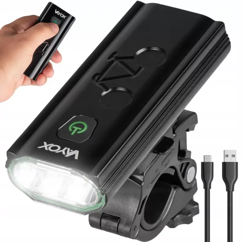 Zseblámpa LED Kerékpárlámpa USB-C tartó 6 mód 960lm IPX6 Funkció Powerbank VAYOX Expressz szállítás