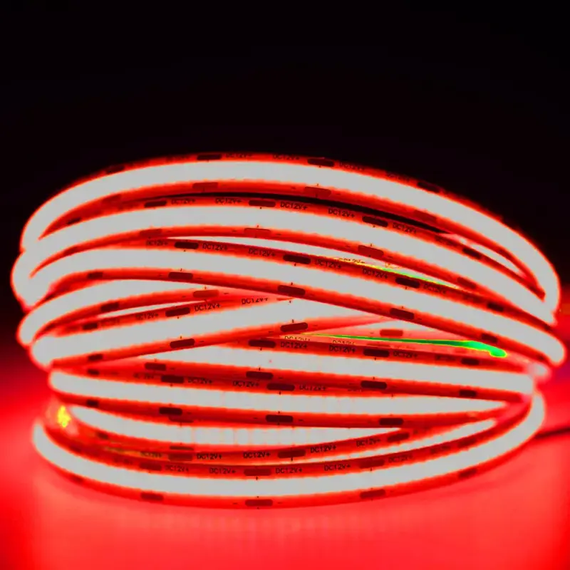 Vedd meg online LED szalag 12V COB 45W 480LED 2835 Piros 8mm 5m ECOLIGHT