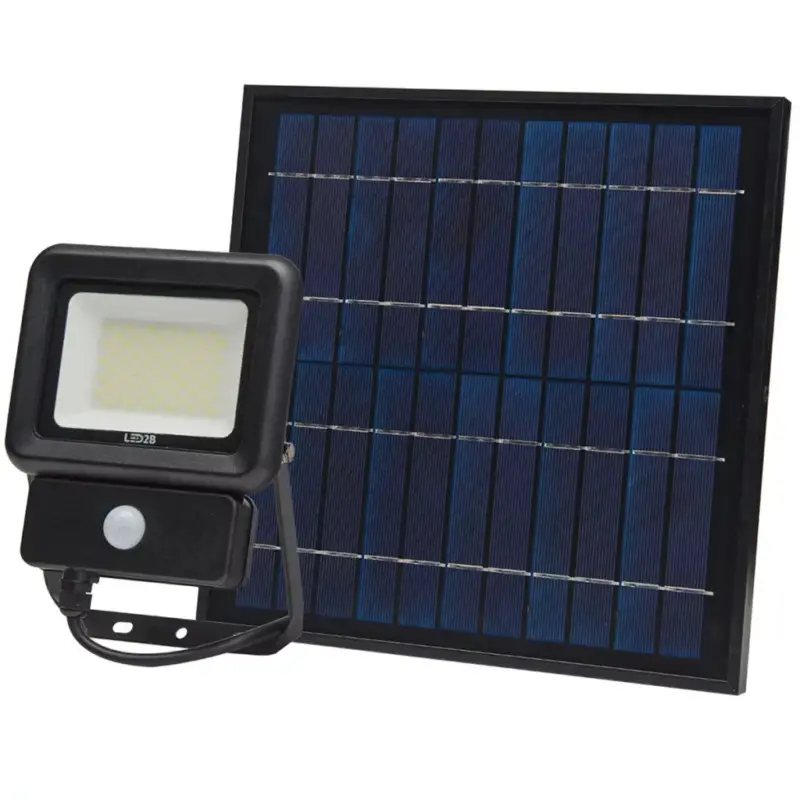 Solar LED reflektor lámpa 30W 6500K hideg 2100lm IP65 Kobi mozgásérzékelő Alacsony ár