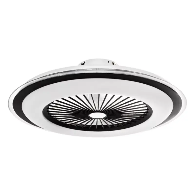 Felületre szerelhető LED mennyezeti lámpa Fekete kerek ZONDA 48W 60 cm CCT Milagro ventilátorral Vásárlói kedvenc