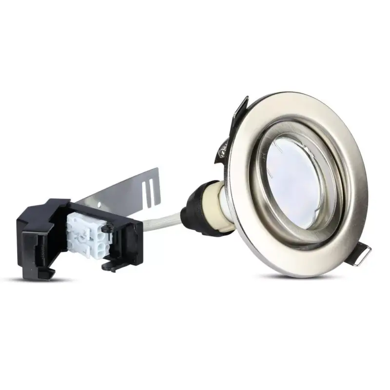 3x Süllyesztett süllyesztett lámpatest szatén nikkel + GU10 LED izzó 5W 4000K VT-4444 V-TAC Nézd meg most