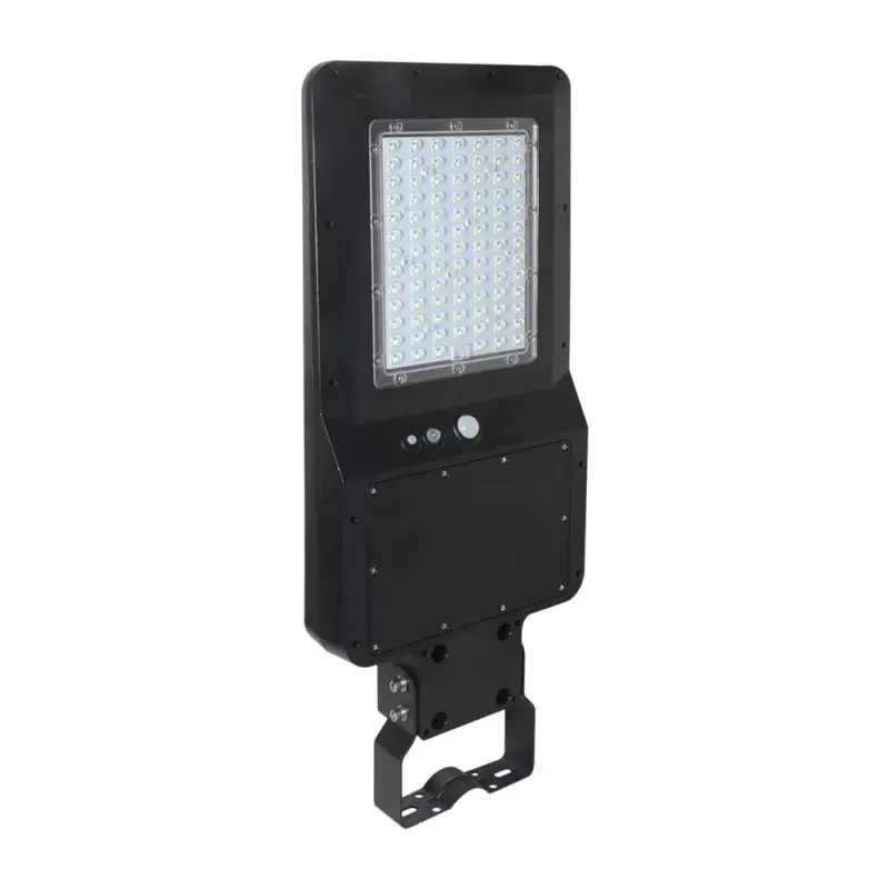 Szezonális akció Solar utcai lámpa LED 40W 6000K mozgásérzékelővel fekete IP65 VT-ST42 V-TAC – 3 év garancia