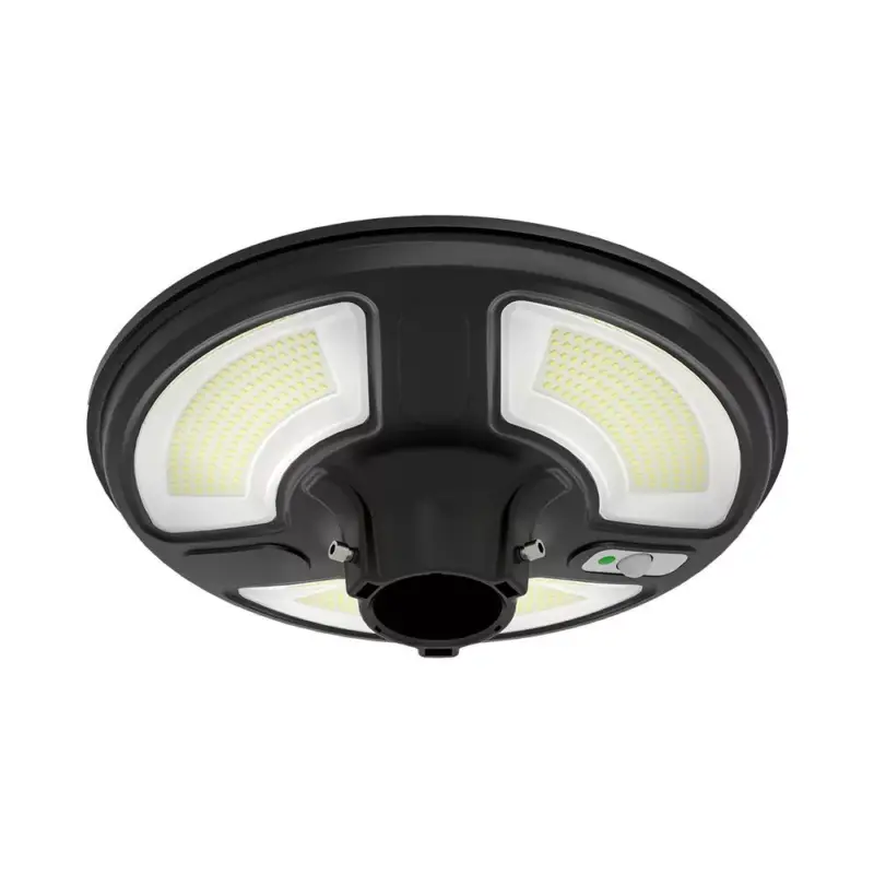 Napelemes LED kerti lámpatest 7,5 W 6500K IP65 mozgásérzékelővel és RF távirányítóval, kerek fekete VT-45W V-TAC Azonnali szállítás