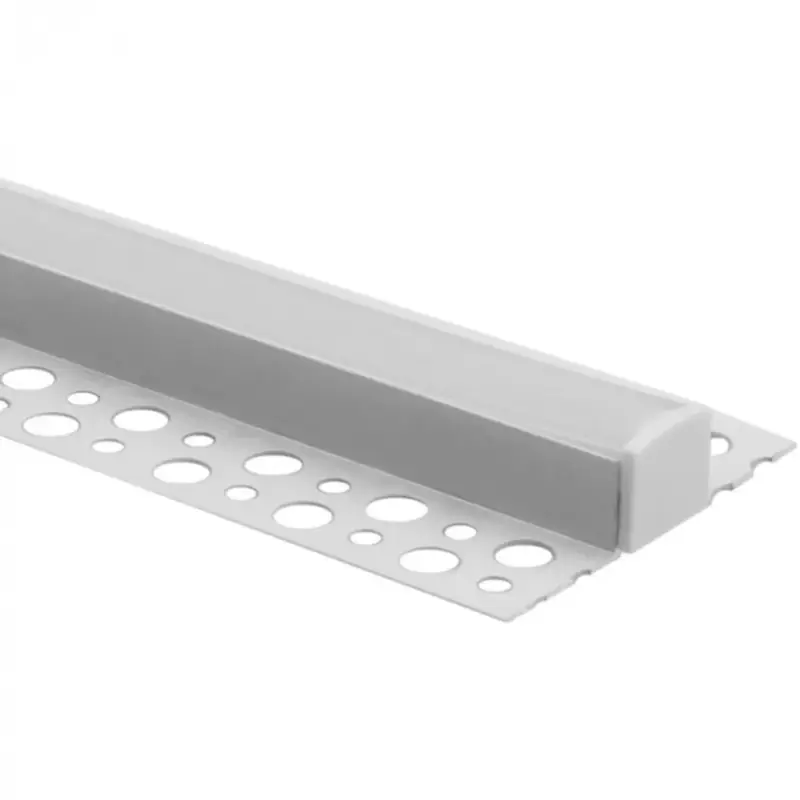 Végkiárusítás Alumínium profil, felületre szerelt, fehér, LED-hez, KARTON / GIPSZkarton lapokhoz, 2 m, opál lámpabúrával és Ecolight végzárókkal