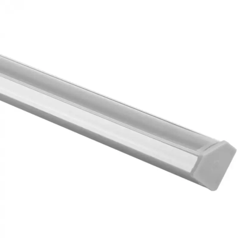 Alumínium profil LED Silver Corner 2m-hez, átlátszó lámpabúrával és Ecolight végsapkákkal Expressz szállítás