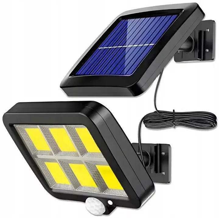 Alacsony ár Napelemes LED-es reflektor halogén kerti lámpa 6500K IP65 mozgás- és szürkületérzékelő DECRO LUMILED