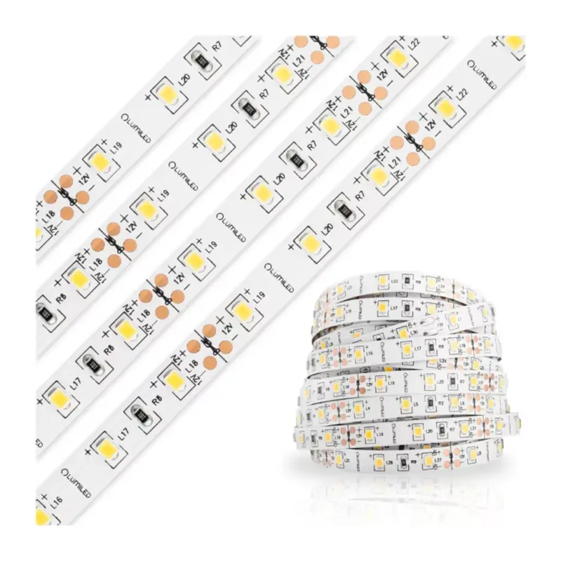 LED szalag 12V 4.8W 60LED 2835 Semleges IP65 8mm 1m Gyors szállítás
