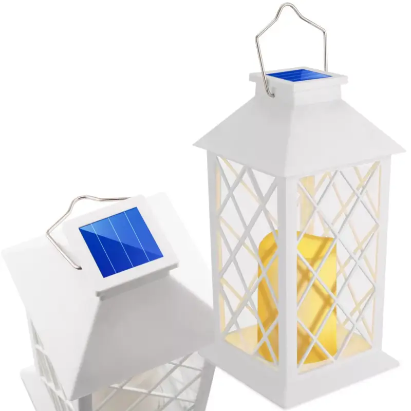 Kedvezményes ár LED-es napelemes kerti lámpa LIRIO függőlámpás 28cm fehér LUMILED