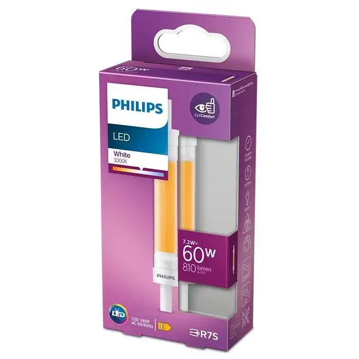 LED izzó R7S 7.2W = 60W 810lm 3000K meleg PHILIPS Ne maradj le
