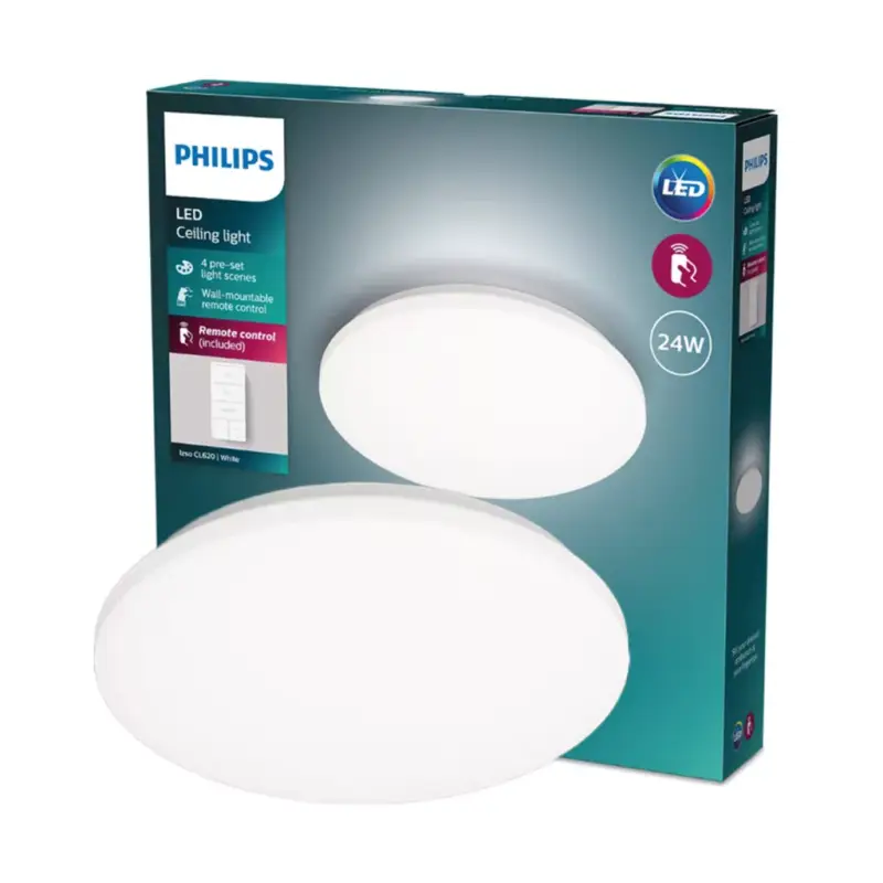 Olcsóbb LED mennyezeti lámpa 24W 2700-6500K DIMMÁLHATÓ CCT 38cm IZSO + PHILIPS TÁVIRÁNYÍTÓ
