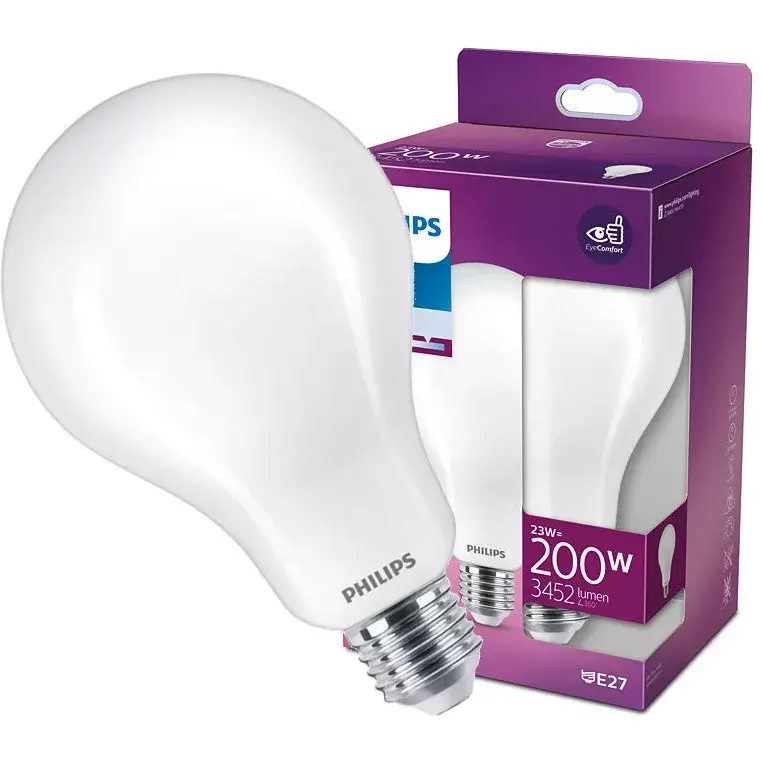 LED izzó E27 A95 23W = 200W 3452lm 4000K Semleges 300° PHILIPS Biztonságos vásárlás