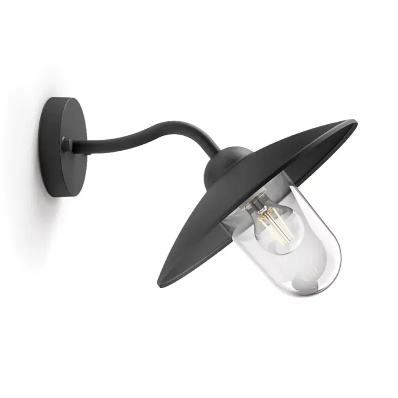 Olcsóbb Kerti LED lámpa Fali lámpa homlokzat HAMMOCK myGarden E27 IP44 Down Light Fekete PHILIPS