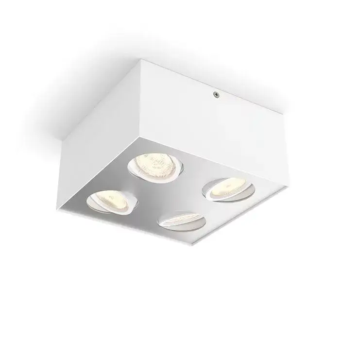 Legnépszerűbb Felületre szerelhető halogén LED lámpatest 4x 4,5 W BOX mozgatható fehér PHILIPS