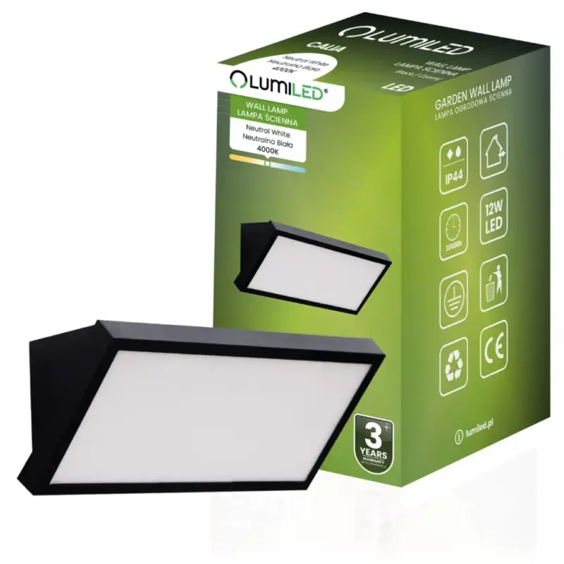 Kerti lámpa Kültéri fali lámpa 12W LED IP44 CALIA LUMILED Szezonális akció