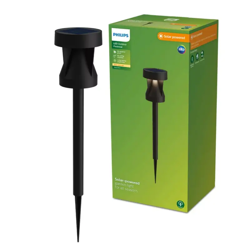 Napelemes kerti lámpa kültéri POST 54.8cm LED 1.8W 200lm 2700K szürkület érzékelővel Avery Philips Ajánlat