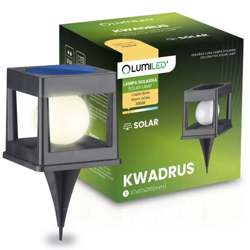 Nézd meg most Napelemes kerti lámpa LED KWADRUS hajtott kültéri labda 3000K LUMILED