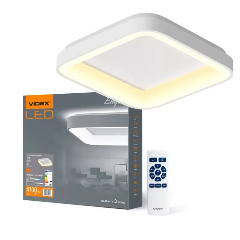 LED mennyezeti lámpa, felületre szerelt 72W 7500lm 2700-6000K CCT fehér szabályozható + EDGE Videx távirányító Ajánlat