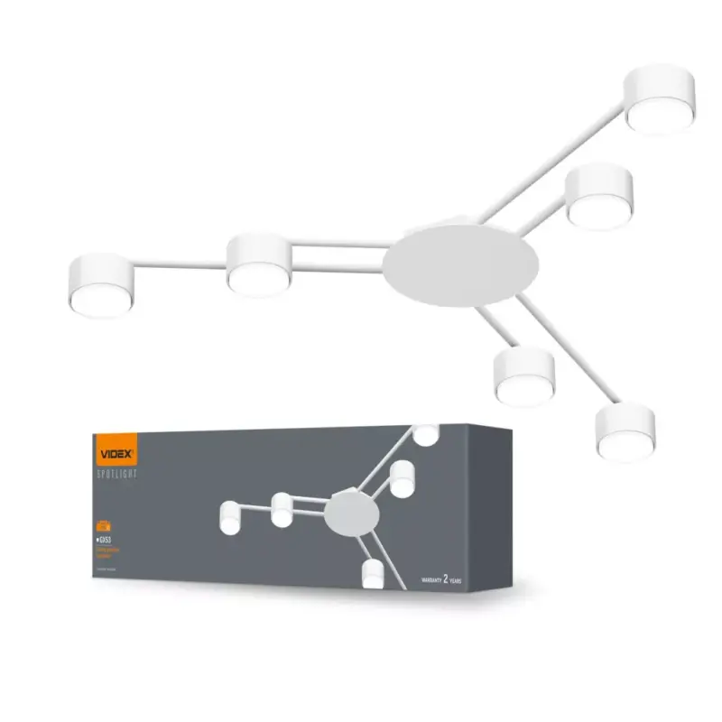 Vedd meg most Mennyezeti lámpa csillár 6x GX53 LED Fehér Modern Videx