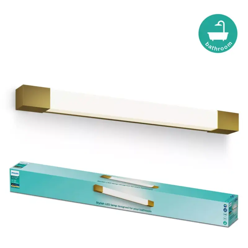 Árcsökkenés Tükörlámpa LED 10W 1500lm 2700K 62cm IP44 Copper Rover Philips