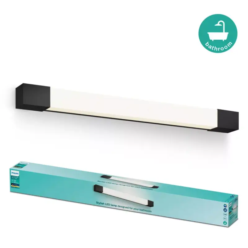 Tükörlámpa LED 10W 1500lm 2700K 62cm IP44 Fekete Rover Philips Bestseller