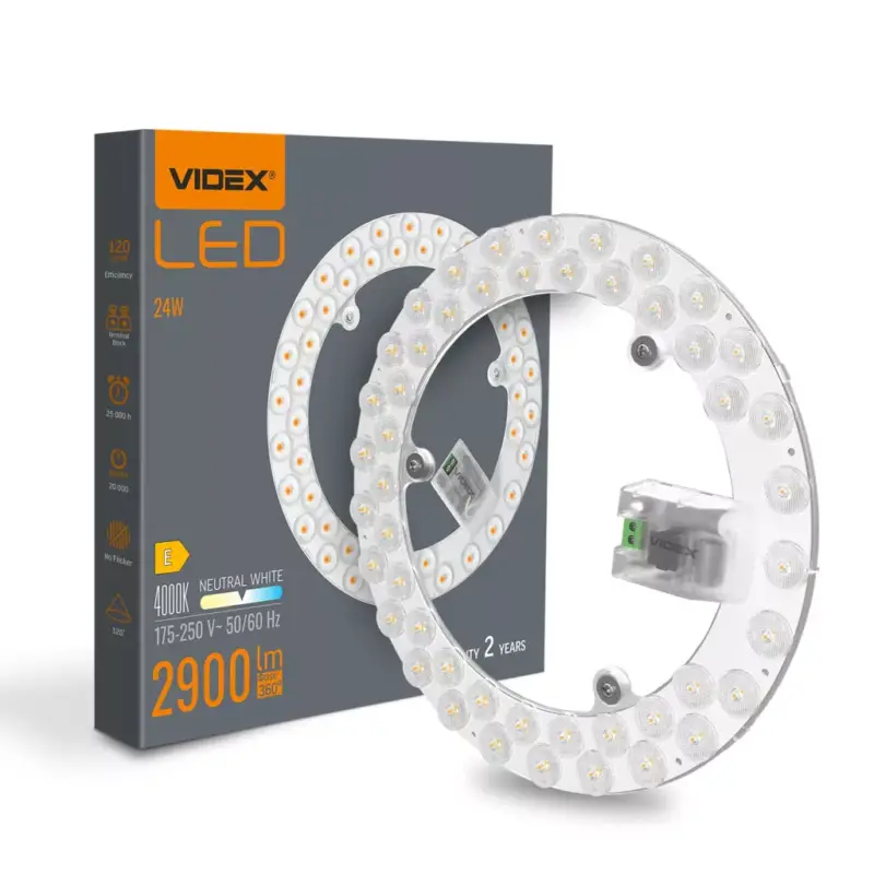 Korlátozott ajánlat LED modul betét mennyezeti lámpákhoz 24W 2900lm 4000K Semleges 120° Videx