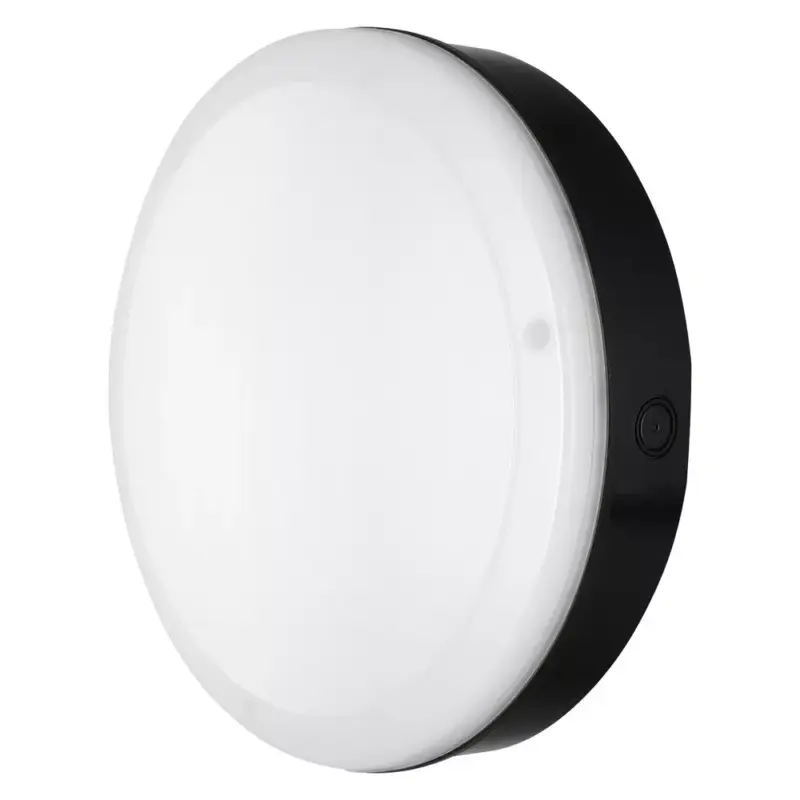 Utolsó esély Kültéri mennyezeti és fali lámpa LED-es homlokzati lámpa 15W 1400lm 4000K IP65 fekete mozgás- és szürkületérzékelő felületi válaszfallal