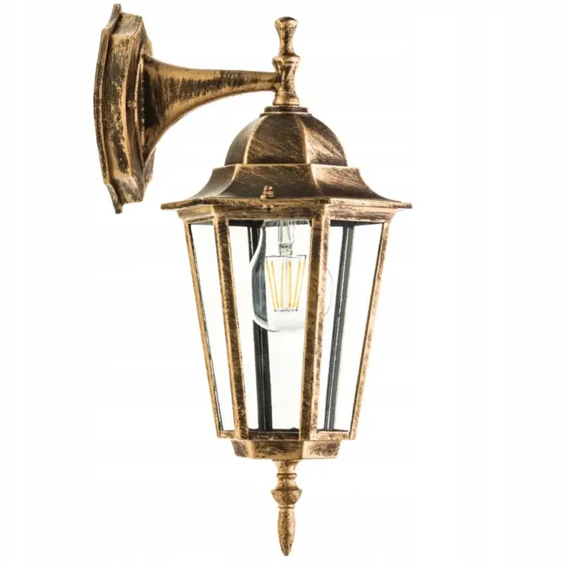 Csak ma LED kerti fali lámpa kültéri E27 IP54 Patina KOBI