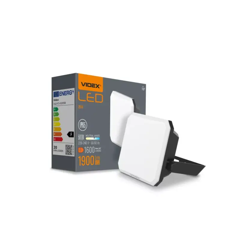 LED reflektor 20W 1900lm 5000K Hidegfekete Tejes Videx burával Ajánlat