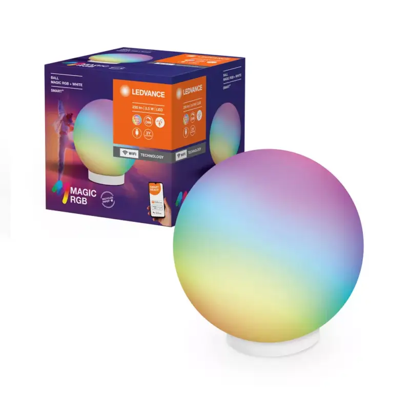 Okosgömb beltéri lámpa 3,5 W 200 lm RGB CCT USB fényerőszabályozható fehér SMART+ WiFi Magic Ledvance Csak ma