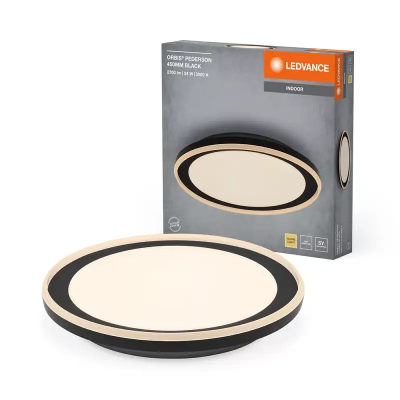Prémium Fali Mennyezeti Lámpa Sconce Felületre Szerelt Spotlámpa 24W 1450lm CCT Fekete Orbis Ledvance